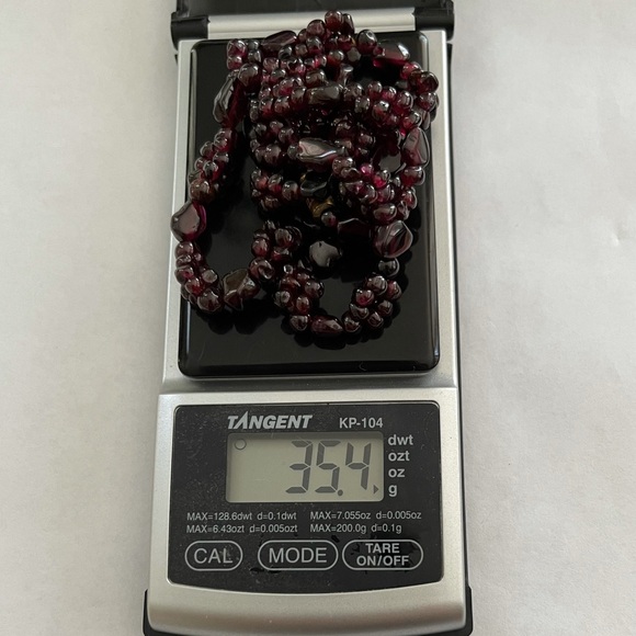 Antique natural garnet bead necklace - Picture 6 of 9